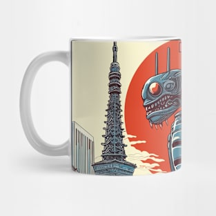 Great kaiju journey through Tokyo Mug